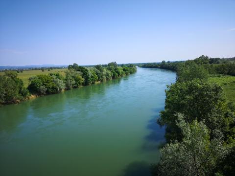 Rijeka Sava - pogled iz zraka