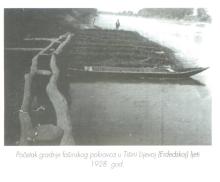 Ugradnja fašinskog pokrova u Tišini Lijevoj na Savi 1928.